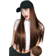 GABAL WITH Jun Ravi 帽子全假髮+假髮網, 淺褐色, 1套