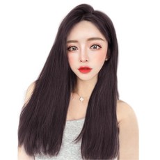 Jun 1片式直髮接髮片 50cm 190g, 深棕色, 1個