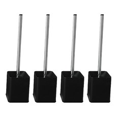 Modernat 方形沖水馬桶刷, 黑色, 4個