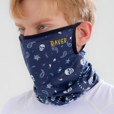 RAVER C2 涼感頸圍 運動涼感口罩, 海軍藍骷髏