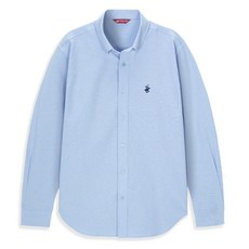 BEVERLY HILLS POLO CLUB 比佛利保羅 男士經典牛津布鈕扣刺繡標誌長袖襯衫 CPH3S01