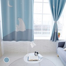 L&Room DPT小窗遮光窗簾, 藍色