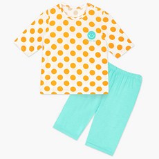 unifriend 兒童Jellybean涼感人造絲七分家居服上下套裝