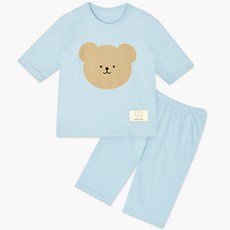 unifriend 童款小熊圖案7分袖上衣長褲組