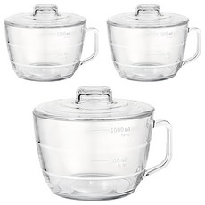 Glasslock 強化玻璃可微波泡麵碗 1100ml 3個 1組, 透明色