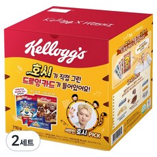 켈로그 호시 스페셜 콘푸로스트 300g + 첵스초코 340g + 콘푸로스트바 35g x 2p + 드로잉카드 랜덤발송 세트, 710g, 2세트