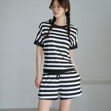 Goodif 女款寬鬆版型短袖短褲運動套裝