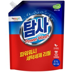 탐사 파워워시 세탁세제 리필 파우치, 2.1L, 1개