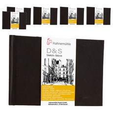 하네뮬레 D&S 블랙 풍경형 스케치북 140g DBL04, 90 x 125 mm, 6개, 30매