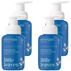 ATTITUDE 艾特優 兒童泡沫洗手乳 藍莓 295mL, 4瓶
