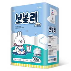 bovely 天然紙漿3層高級捲筒衛生紙, 1個, 25m, 30入