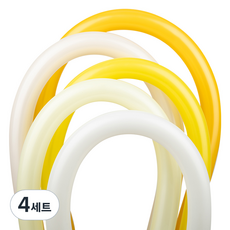 Sempertex 造型氣球 5款 x 8p 套組 260s, 4套, 白色, 柔和啞光黃色, 黃色, 蜜黃色, 柔和灰調奶油色