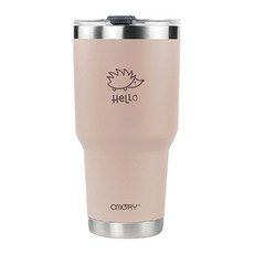 OMORY 哈囉原創冰壩杯 保溫保冷, 刺蝟 Hello, 900ml, 1個