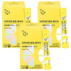 안먹은걸로 당류제로 발효 콤부차 레몬맛, 6g, 30개입, 3개