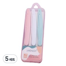 퀸시홈 스크래치 방지 휴대용 눈썹칼 3종 세트, 5세트, 혼합색상