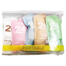 JieYiBang 一次性純棉內褲 Set 5 舒適透氣 親膚柔軟溫柔呵護 旅行必備用完即丟, M, 混色, 1組