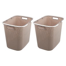 KEYWAY 藤崎置物籃, 咖啡色, 2個