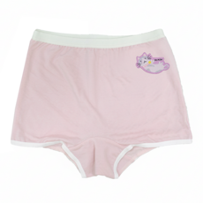 DR.WOW 女童款天絲健康機能平口褲 輕薄透氣, XXL, 小貓咪 粉色