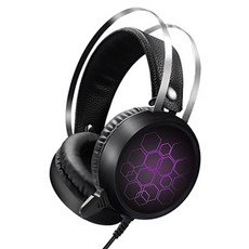 DOXX 7.1聲道彩虹LED燈電競耳機, 黑色, DX-15