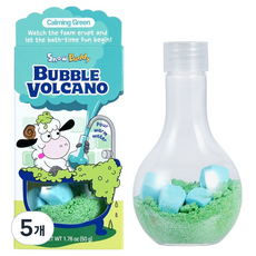 스노우버디 버블 볼케이노 입욕제 카밍그린, 50g, 5개