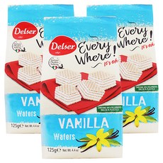 香草威化餅, 3包, 125g