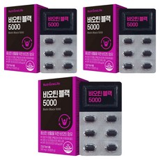 뉴트리원 비오틴 블랙 5000, 30정, 3개