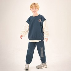 JELISPOON 童款史努比拼色刷毛背心層次長袖套裝