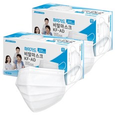 아텍스 하이가드 비말 마스크 대형 KF-AD, 50매입, 2개, 흰색