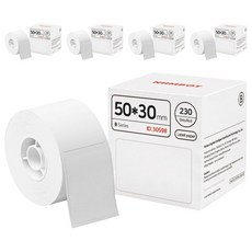 님봇 라벨프린터 전용 B시리즈 라벨지 50 x 30 mm, 230개, 5개