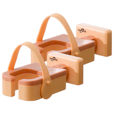 小麥購物 兩用吹風機收納架 L2246, 橘黃色, 2個