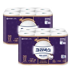 Kleenex Deco&Soft 3層印花捲筒式衛生紙, 35m, 12捲, 2袋