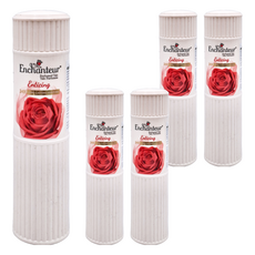 Enchanteur 艾詩 香氛爽身粉 紅色 玫瑰小蒼蘭 200g, 5個