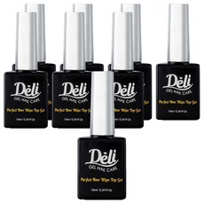 Deli Beauty 完美免擦封層凝膠, 透明, 10ml, 8個