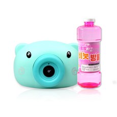 서하의집 자동 비눗방울 버블카메라 + 리필액 1250ml 세트, 민트(버블카메라), 1개