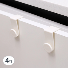 주앤지 다용도 싱크대 주방 후크, 화이트, 4개
