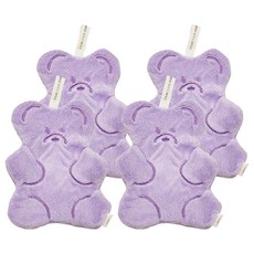 小熊軟糖擦手巾, 珊瑚絨, 長22.5cm/寬17.5cm, 1條, 4條