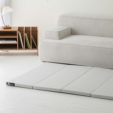 LOLBABY兒童摺疊地墊 雙面可用 防水 方便清洗, 淺灰色