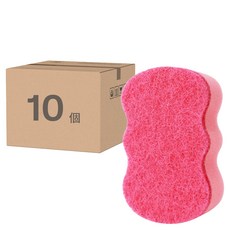comet 雙面海綿菜瓜布 粉色, 1入, 10個