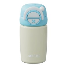 JOONIE 二合一按鍵式不鏽鋼吸管杯, 1個, 240ml, 藍色