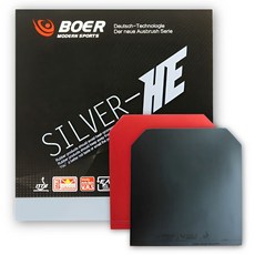 보어스포츠 탁구라켓 러버 2종 세트, 블랙, 레드, 1세트