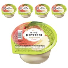 CJ petitzel 水蜜桃水果果凍, 210g, 5個