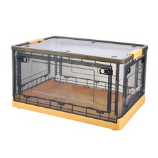 21世紀潮流半透明活箱超大90L, 黃色, 1個