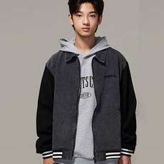 男童校隊牛仔束口毛衣