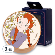 벨르아망 빨강머리 앤 차량용 방향제 봄날의앤, 3세트, 블랙체리