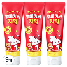 아텍스 헬로키티 고불소 치약 사과자두향, 80g, 9개