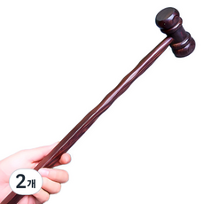 木製法官槌造型按摩敲打棒, 2個, 單一顏色