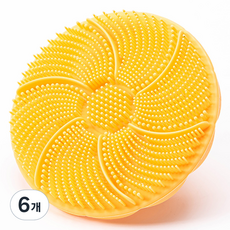 Itgom 乾淨小熊 細密洗臉潔面矽膠刷, 黃色, 6個