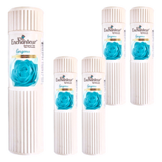 Enchanteur 艾詩 香氛爽身粉 玫瑰晚香玉 藍色 200g, 5瓶