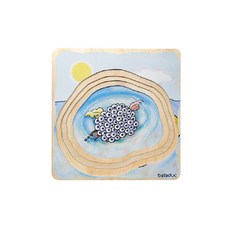 beleduc 多層拼圖 青蛙, 木頭拼圖 3歲以上適用, 1盒, 30片