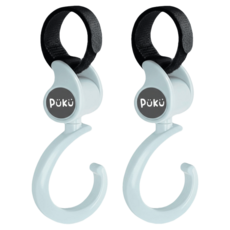 PUKU 藍色企鵝 360度旋轉掛勾 2入, 水色, 1組